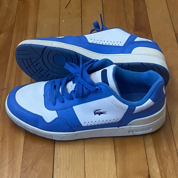 Shoes Lacoste White Blue Like New - Picture 1 of 5